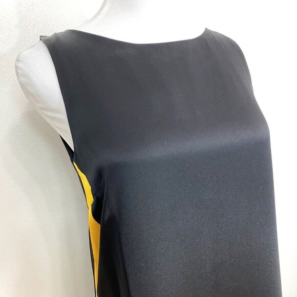 GIULIA ROSITANI 100% SILK WOMEN'S GRAPHIC FACE SLEEVELESS SHIFT DRESS - M - Picture 4 of 10